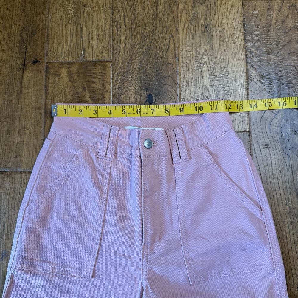 Altar'd State Pink Flare Cargo Pants Women's Size XS Boho Wide Leg Inseam 31" - Picture 3 of 7
